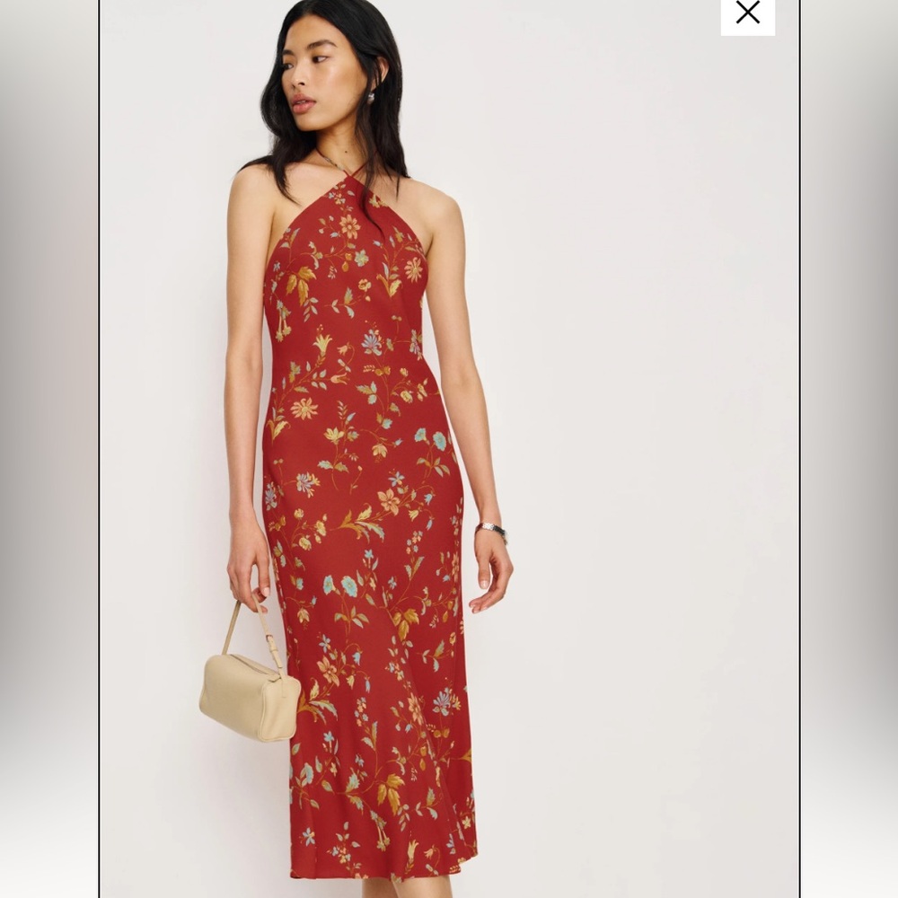 Reformation Floria Dress Red - Size L